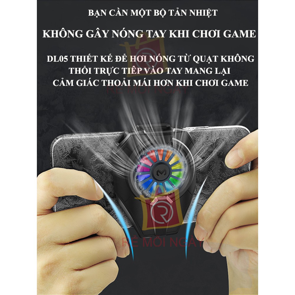 Quạt tản nhiệt điện thoại Memo DL06 - Quạt tản nhiệt sò lạnh bán dẫn làm mát tức thì tăng hiệu năng - Cooling Gaming | BigBuy360 - bigbuy360.vn