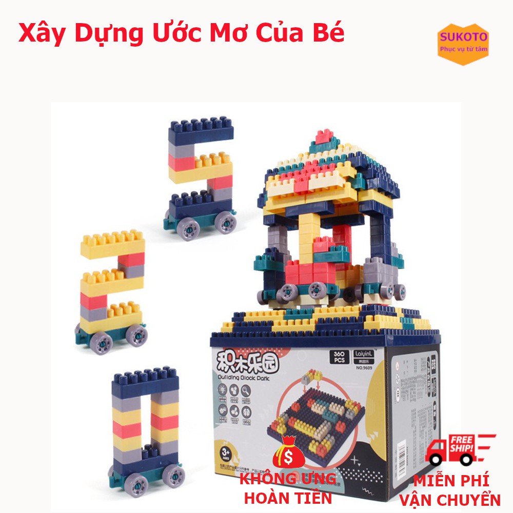 Xếp Hình Lego 520 Miếng - Giúp bé thoả sức sáng tạo, thông minh hơn