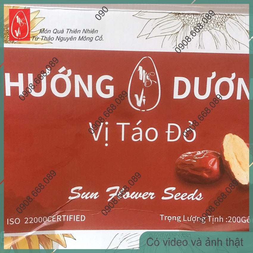 (Gói 60gr) Vị Táo Đỏ - Hạt Hướng Dương Vị Táo Đỏ Hướng Dương Mỹ Vị gói 60gram