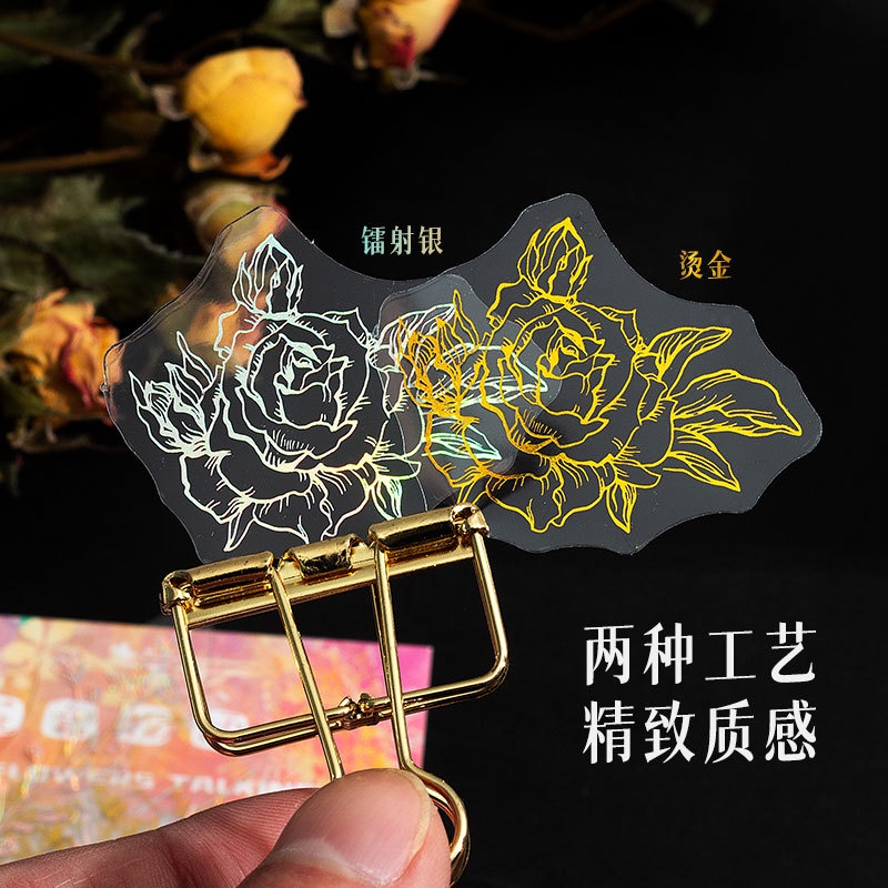 Ll Nhãn Dán Trang Trí Điện Thoại Hình Bướm Màu Laser Vàng Kim Chống Thấm Nước Diy