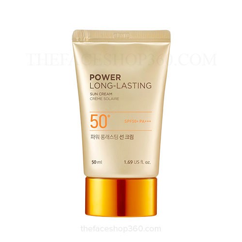 [AUTH] Kem Chống Nắng 50ml 80ml The Face Shop Đa Chức Năng NATURAL SUN ECO POWER LONG-LASTING SUN CREAM SPF50+ PA+++