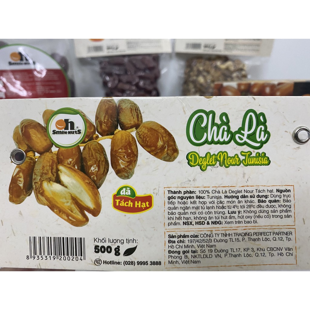 Chà là tách hạt Smile Nuts gói 500g - Nhập khẩu Tunisia