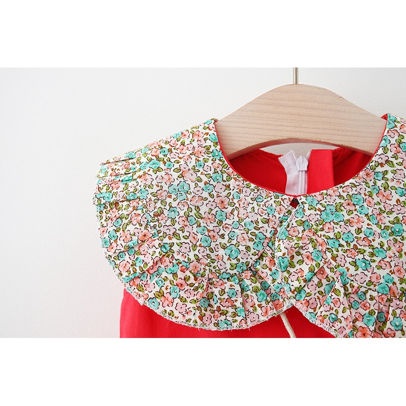 Váy bé gái sát nách cổ bèo hoa nhí D802