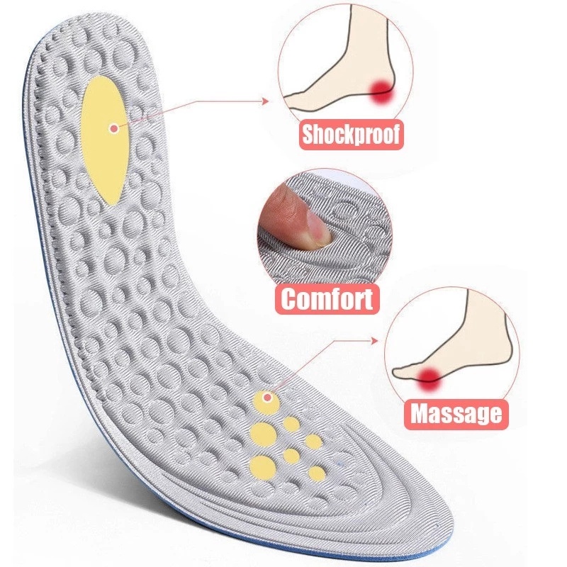 Set 2 Đế Lót Giày 5D Bằng Xốp EVA Thoáng Khí Khử Mùi Và Khử Mùi Cho Nam Và Nữ