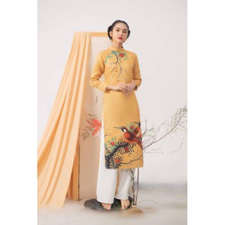 Áo dài cách tân GẤM ÉP CAO CẤP