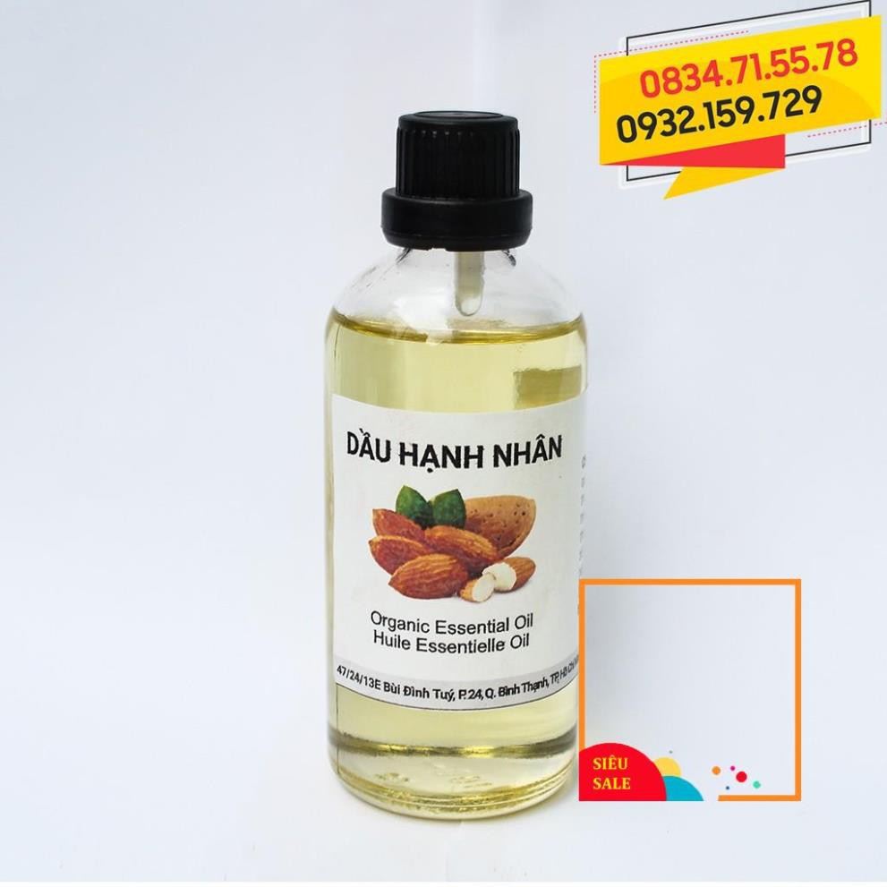 Dầu hạnh nhân ngọt (Sweet Almond Oil) - 100ml/500ml. Nguyên liệu làm mỹ phẩm,làm son