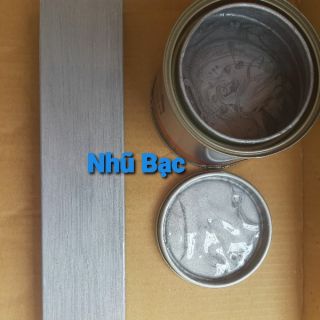 Sơn Màu Nhũ Bạc Đẹp  Lon 800gr+ Cọ