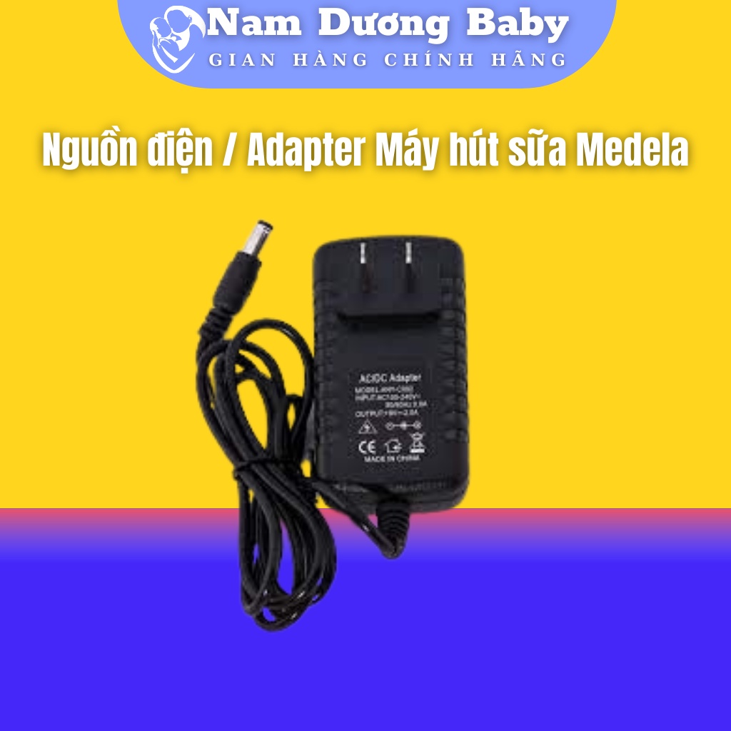 Nguồn điện, adapte máy hút sữa Medela  9V, 2A