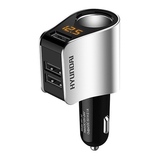 Chia tẩu sạc ô tô ⚡FREESHIP⚡ 1 Tẩu cổng 3 USB sạc nhanh Hyundai HY-10 chính hãng bảo hành 3 tháng