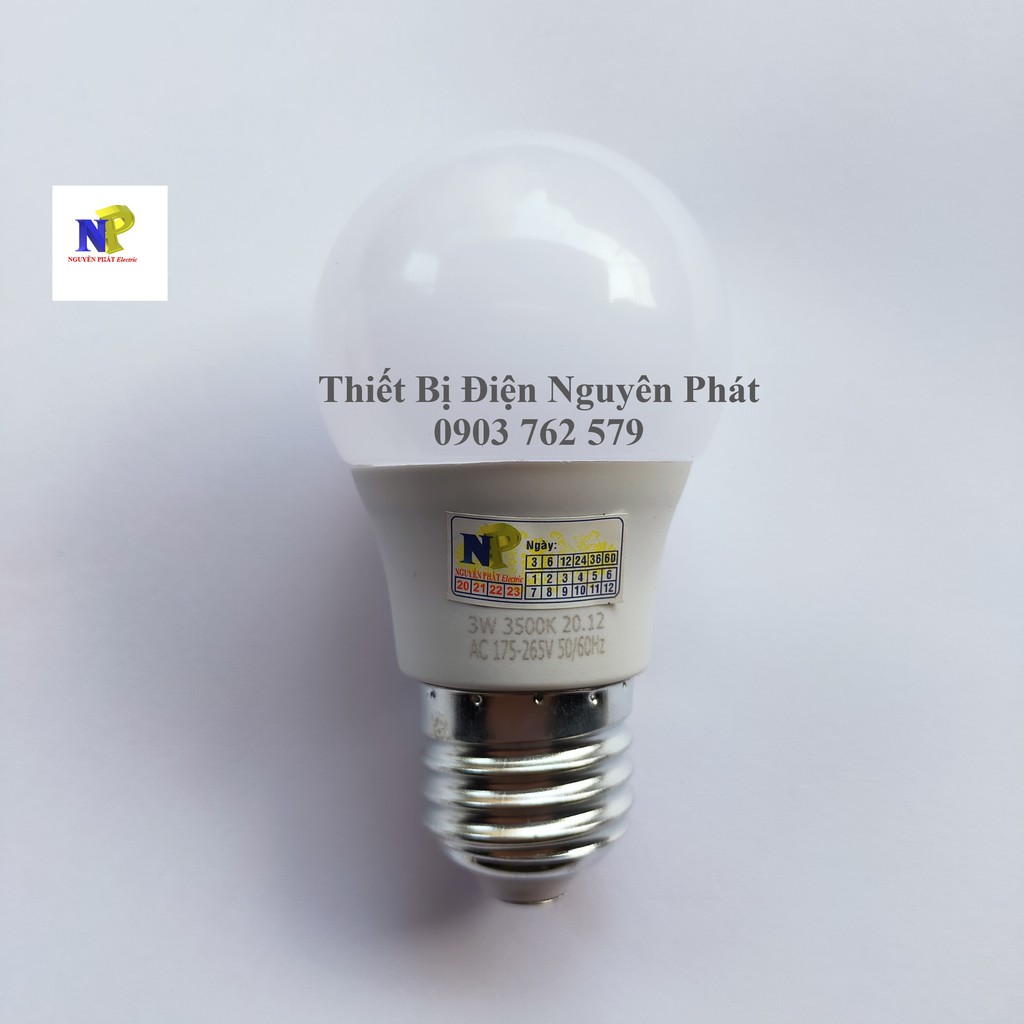 Bóng Đèn Led Bulb Kín Nước 3w Ánh Sáng Trắng/Vàng