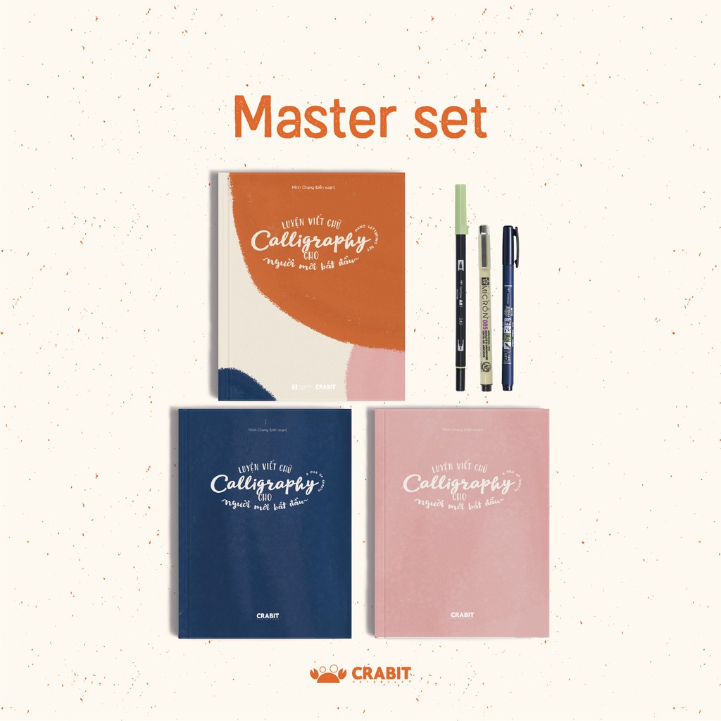 Bộ sổ bút luyện viết chữ Calligraphy dành cho người mới bắt đầu - Master Set