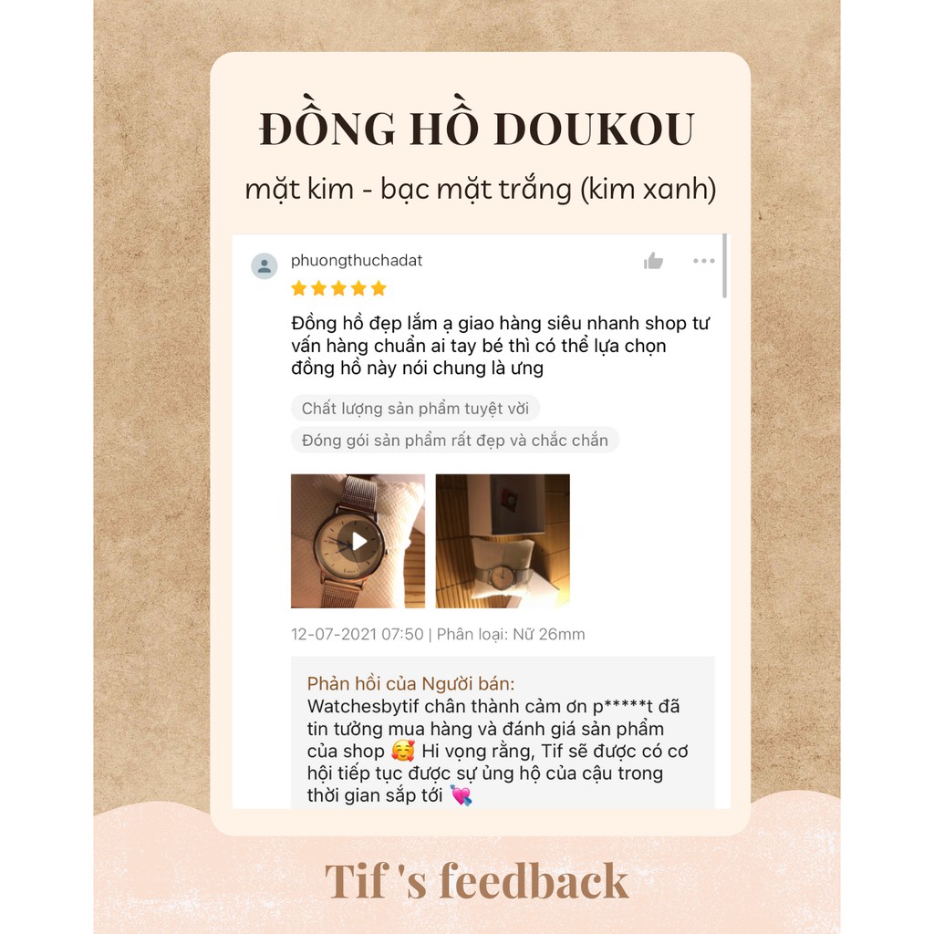 Đồng hồ nữ mặt tròn mặt nhỏ dây kim loại DOUKOU kim xanh đồng hồ nữ dễ thương Watchesbytif size 22mm đi học đi chơi | BigBuy360 - bigbuy360.vn