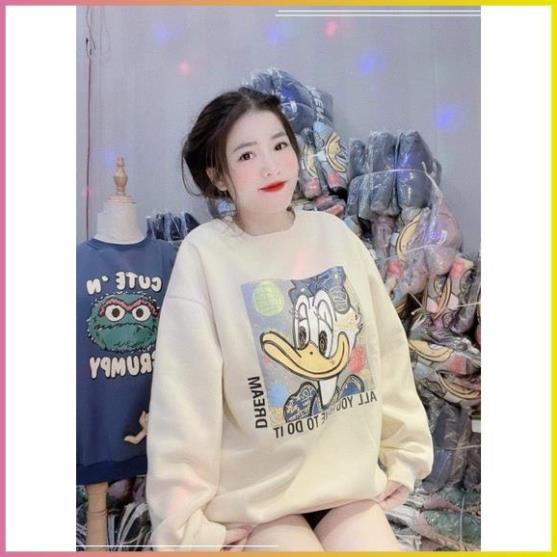 Áo Sweater Nữ, Áo Khoác Nữ Sweater Vịt Donan Form Siêu Thụng Siêu Xịn. | BigBuy360 - bigbuy360.vn