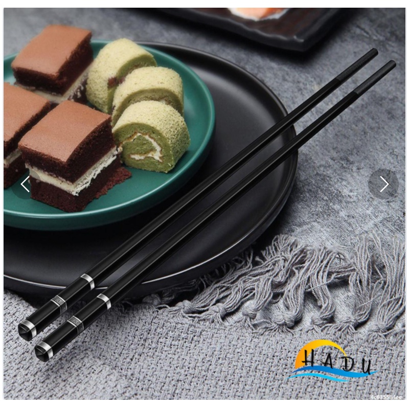Bộ 10 đũa viền - Đũa ăn cơm cao cấp chống trơn kháng khuẩn