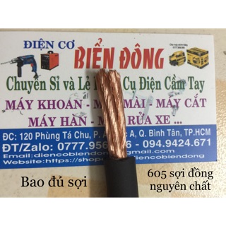 🌺 FREESHIP 🌺 Dây cáp hàn 25 HÀN QUỐC cao cấp lõi đồng 100 phần trăm