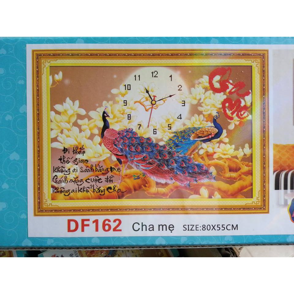 Tranh đính đá đồng hồ DF162