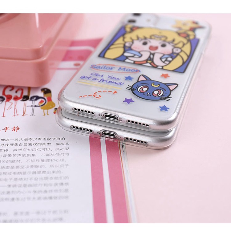 Ốp điện thoại in thủy thủ mặt trăng cho Xiaomi Redmi Note 9s 9 Pro Redmi 8 8a 7a Note 7 7s Note 8 8pro Poco F1 K30 As46