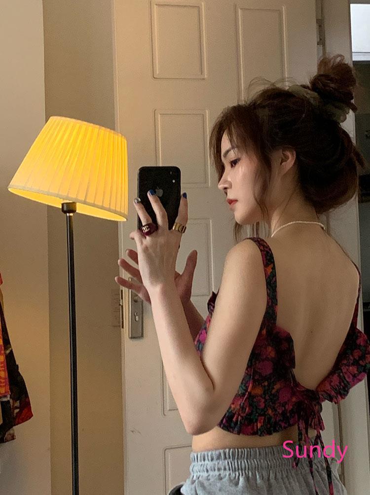 Áo Hai Dây Họa Tiết Hoa Xinh Xắn Cho Nữ | BigBuy360 - bigbuy360.vn