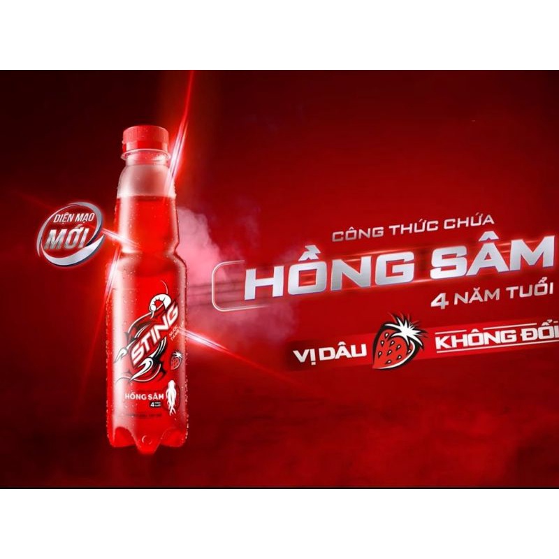 Nước tăng lực Sting hương dâu chai 330ml