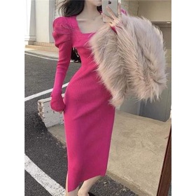 VÁY LEN TAY BỒNG SẺ TÀ DÀY DẶN NHIỀU MÀU