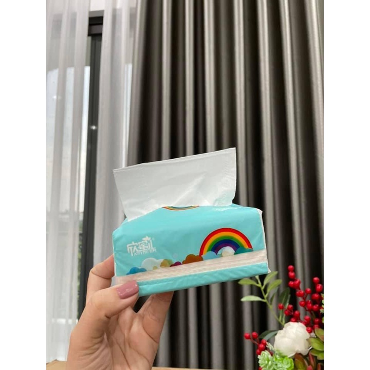Thùng 30 gói giấy ăn cầu vồng xinmier chuẩn nội địa trung