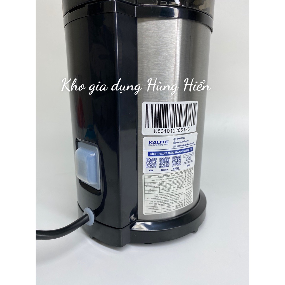 (Mã CHUT002 giảm 8%) Máy ép hoa quả chậm Kalite KL 531 công suất 200W, ép kiệt bã - Hàng chính hãng bảo hành 12 tháng