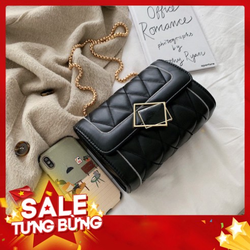 Túi xách nữ đeo chéo khóa gương lệch cao cấp thời trang Hàn Quốc TX24 túi đeo vai TX Quảng Châu cao cấp