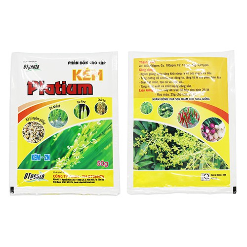 DTGENTA _ Kẽm Platium 50g _ Phân bón cao cấp