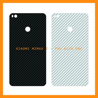 Decal dán lưng Xiaomi Mi Max/ Mi Max 2/ Mi Max 3 vân carbon 3D