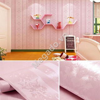 Cuộn 10m*45cm giấy dán tường sọc hồng dcgm1-0032b