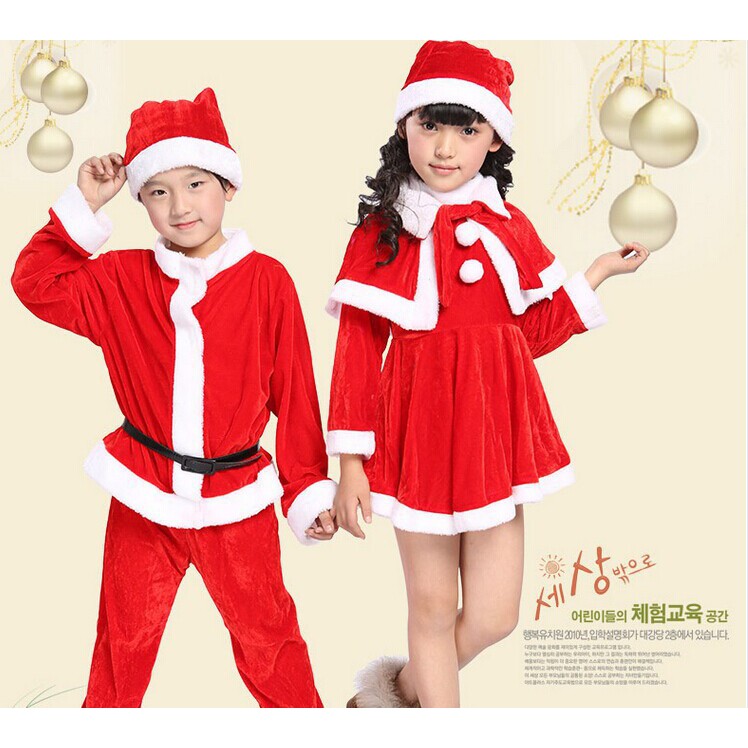 Bộ đồ hóa trang mùa noel nhung xinh xắn cho bé