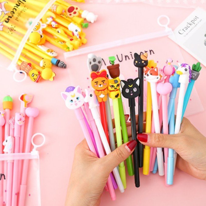 Set 20 Bút Nước cu te,Bút Bi Cute, Bút Nước Nhiều Mẫu Hoạt Hình Cực xinh