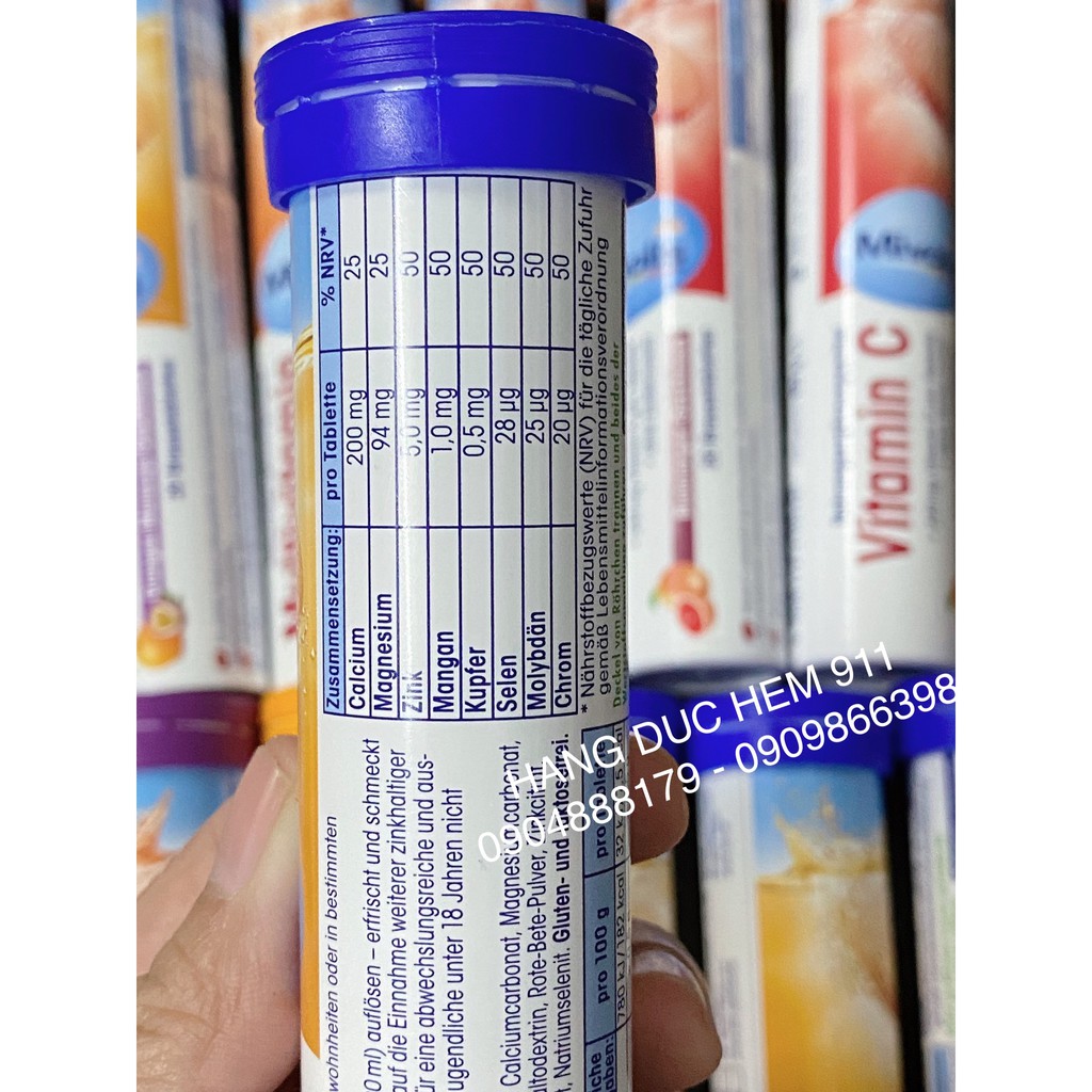 Viên sủi C Vitamin tổng hợp khoáng chất tăng đề kháng Mivolis 20 viên nội địa Đức | Thế Giới Skin Care