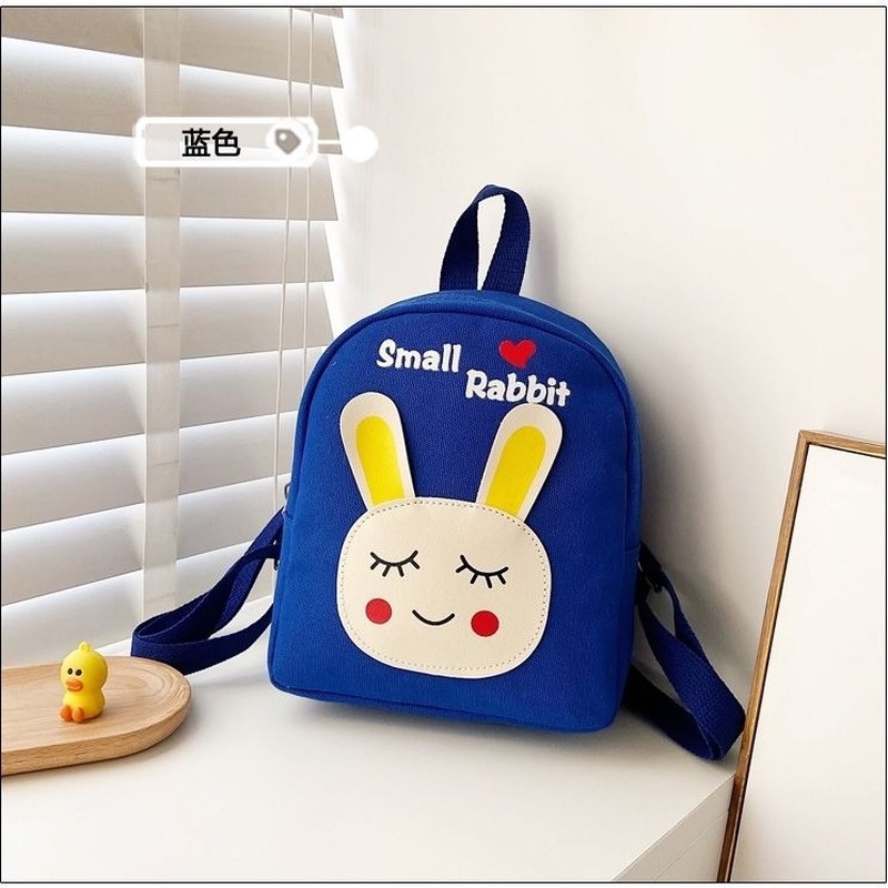 Balo vải Canvas Mini họa tiết thỏ hoạt hình dễ thương cho các bé