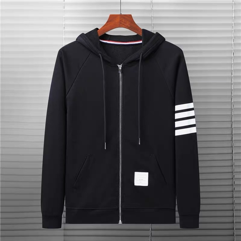 Áo khoác Thom khoá kéo kẻ sọc hàng cao cấp