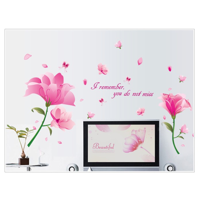 Decal trang trí đóa hoa hồng