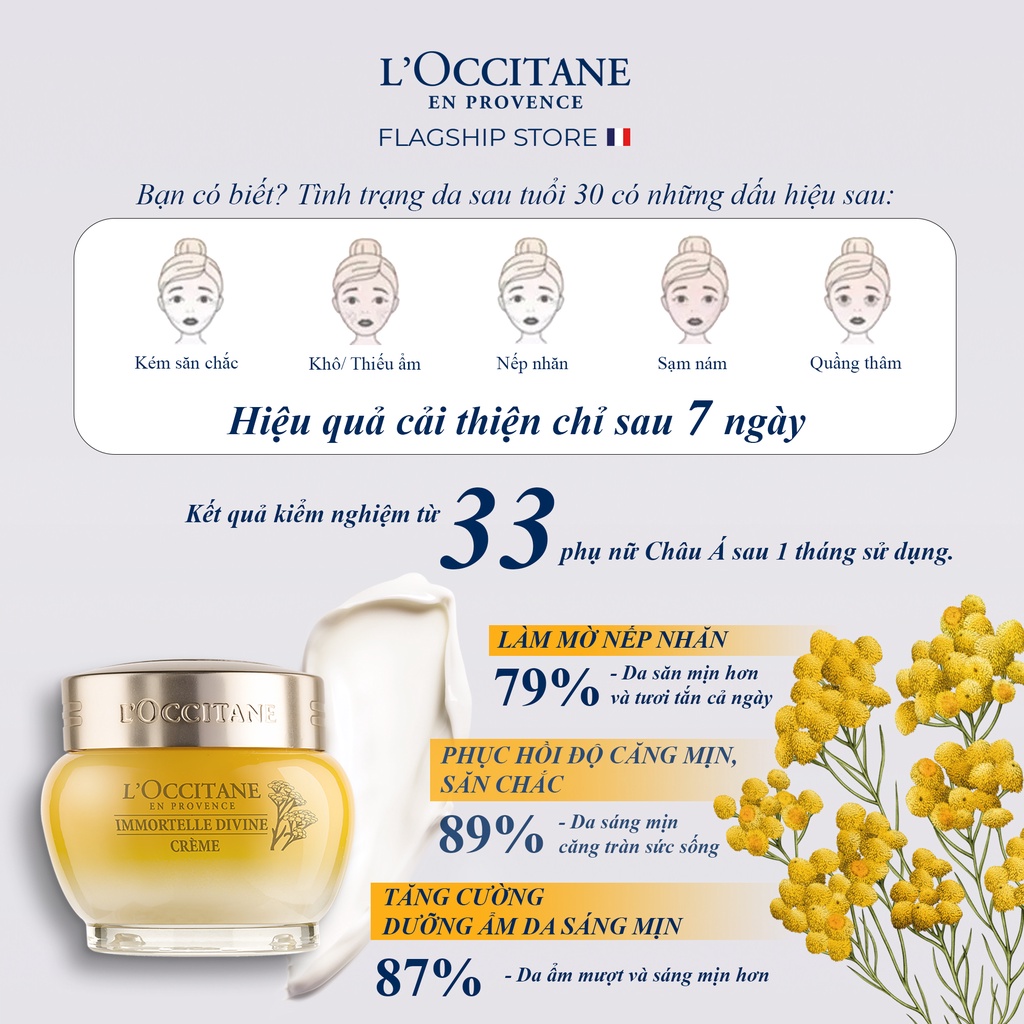 Kem dưỡng trẻ hóa da - Immortelle Divine Cream 50ml L'occiatne