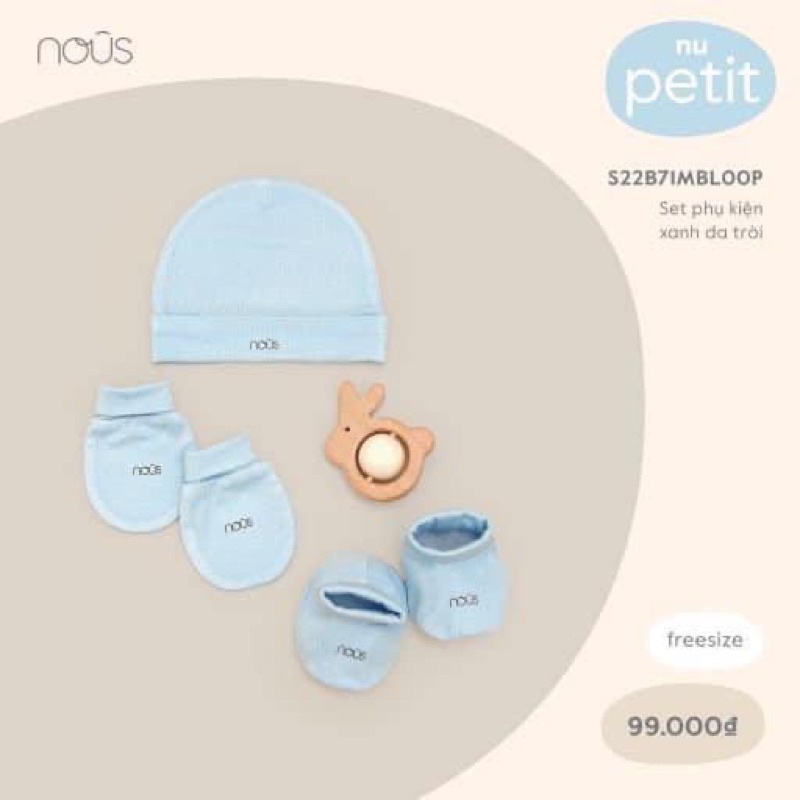 [ NOUS 2022] Mũ &amp; bao tay bao chân sơ sinh