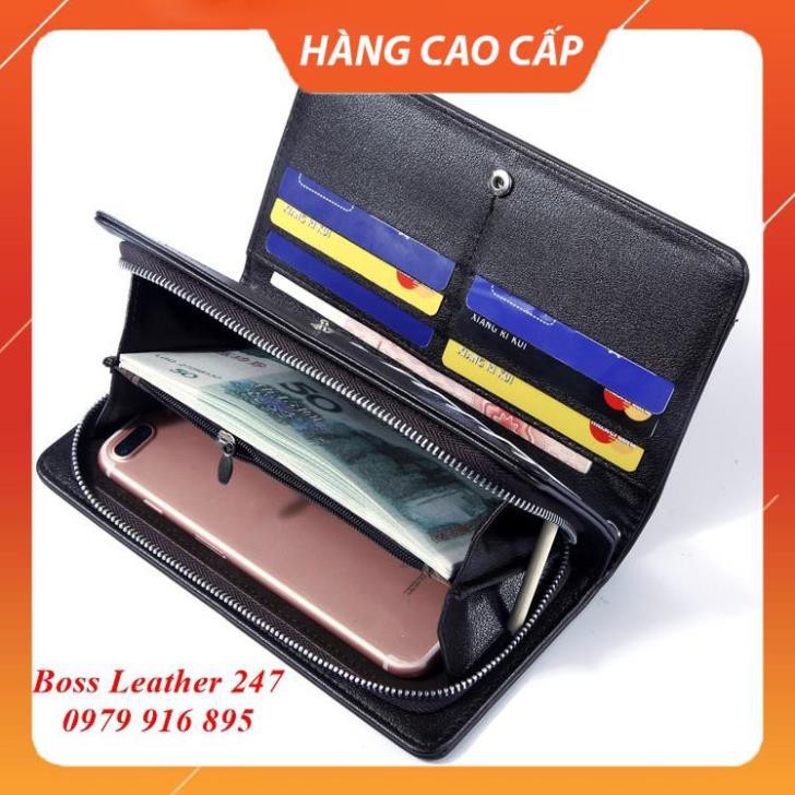 Ví Nam Cầm Tay 💖 FREESHIP 💖 Ví Dài Nam Cầm Tay Có Khóa Cao Cấp, Đựng Được Điện Thoại - Chất Liệu Da PU Cao Cấp | BigBuy360 - bigbuy360.vn