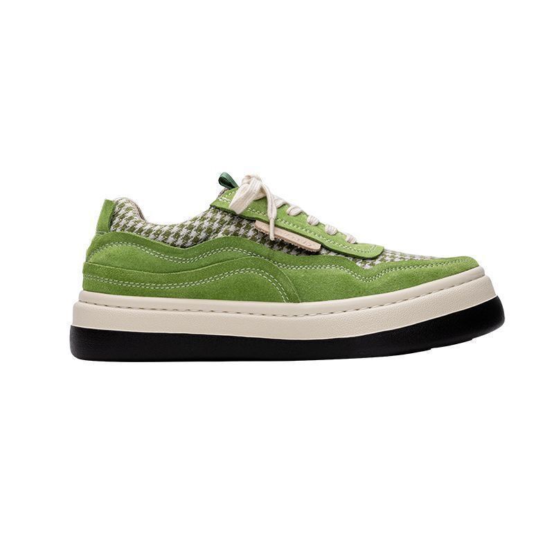 Jiashucheng Giày Thể Thao Canvas Đế Dày Bện Lát Màu Xanh Matcha Xỏ Ngón Đơn Giản Cho Nữ