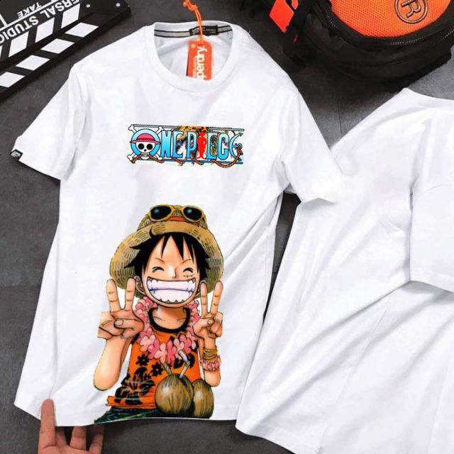 BST Luffy thun Cotton áo thun nam , áo phông nam - nữ Tay ngắn cổ tròn | BigBuy360 - bigbuy360.vn