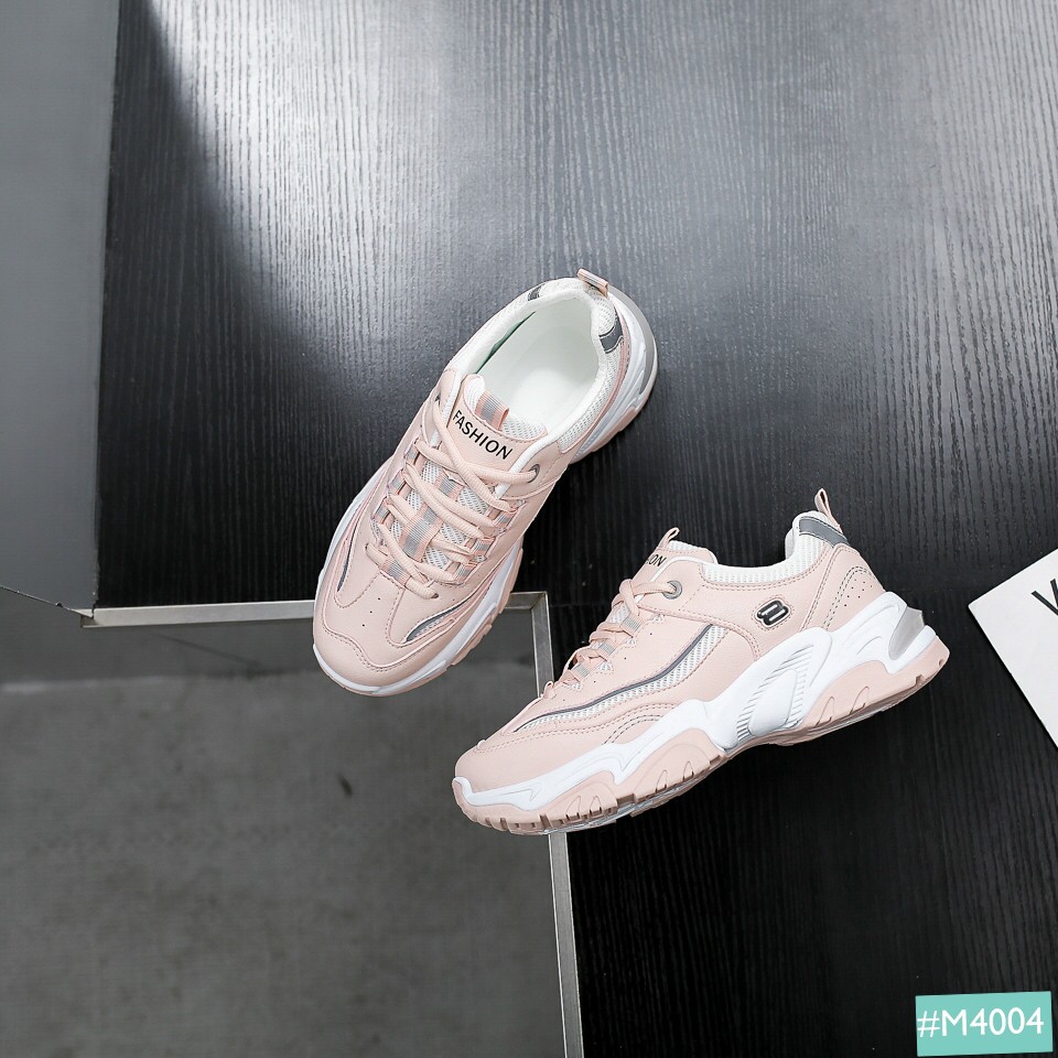 Giày bata Thể Thao Nữ màu Hồng đẹp Thời Trang Sành Điệu Giày sneakers nữ siêu Xinh Hottrend 2021