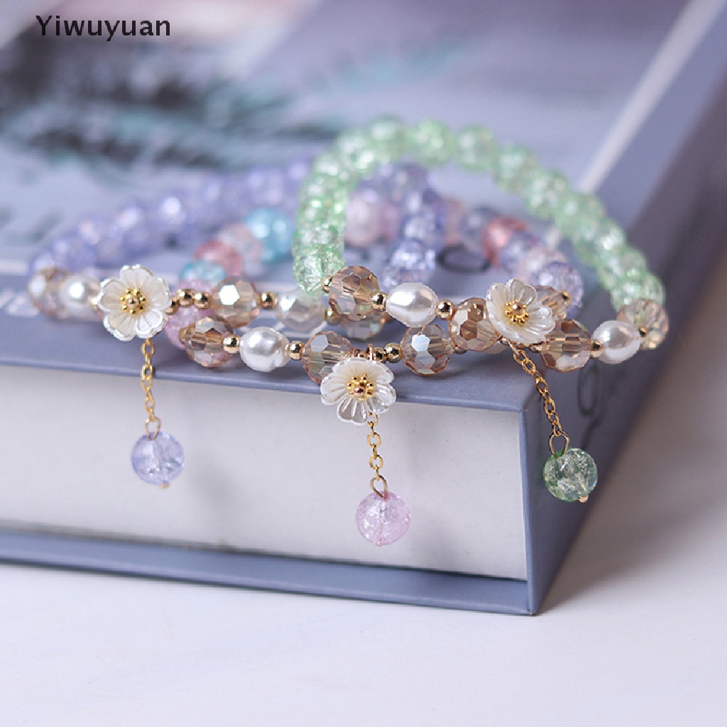 &lt; Yiwuyuan &gt; Vòng Tay Chuỗi Hạt Pha Lê Nhiều Màu Sắc Phong Cách Bohemian Hàn Quốc Thời Trang Cho Nữ Đang Giảm Giá