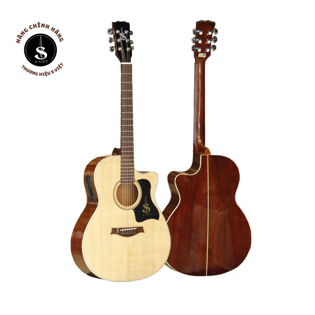 Đàn guitar acoustic gỗ thịt, có ty cho người mới tập mã ES140 và ESAC20 chính hãng S Việt