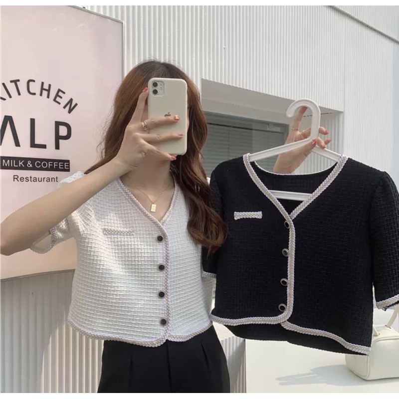 Order Áo kiểu nữ vải Tweed hottrend