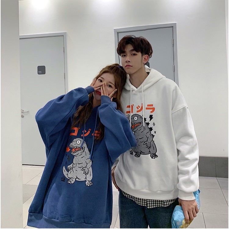 Áo Hoodie Cặp Ulzzang Khủng Long Dáng Rộng Cho Nam Nữ - Liti shop