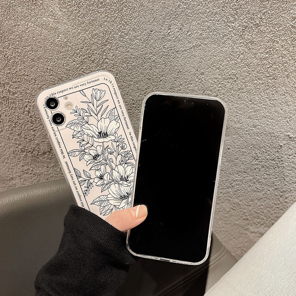 Ốp lưng iphone Mềm Họa Tiết Hoa Cho Iphone 12 11 12 12 12 12 Pro 12 Pro Max 11 Pro Max Xs Max Xr 8 Plus 7 Plus 6s 6