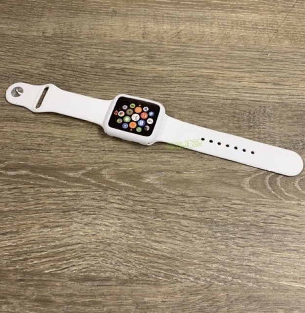 Combo dây cao su ốp apple watch (có xanh pine green mới)