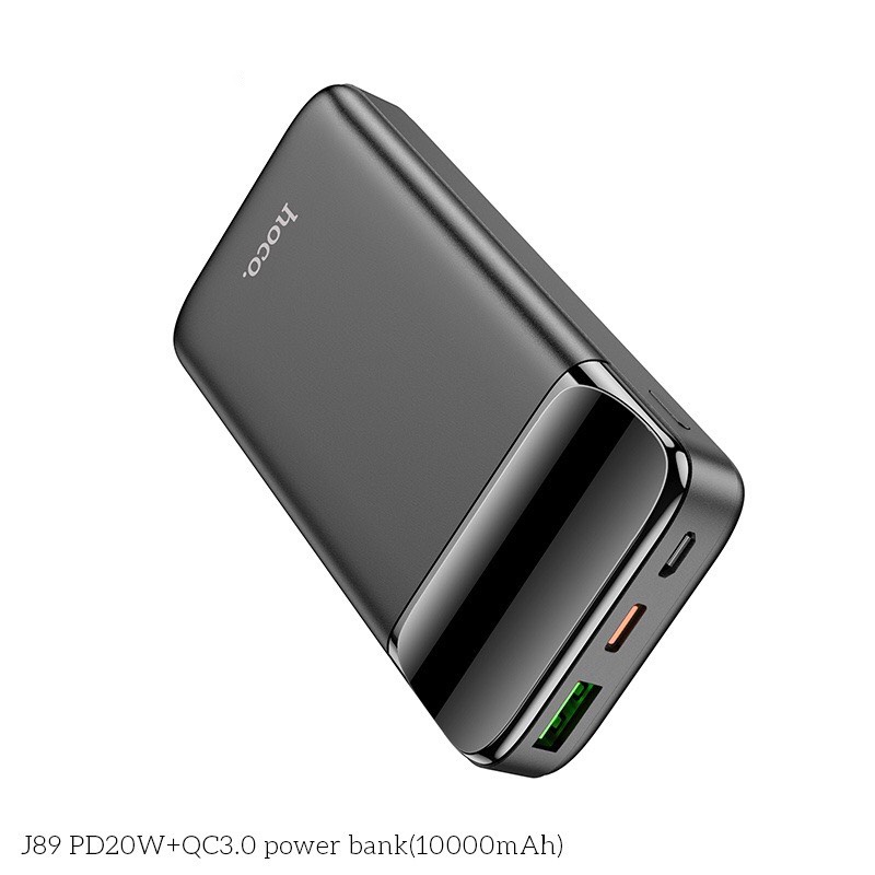 Pin sạc dự phòng Hoco J89 10000mah sạc nhanh 3A PD 20W có đèn led hiển thị phân trăm pin hàng chính hãng.