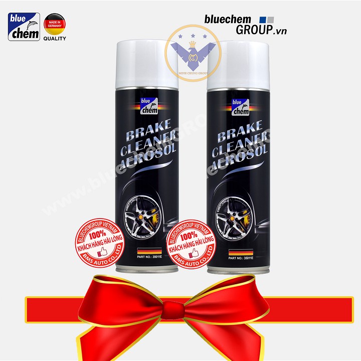 COMBO 2 Chai vệ sinh đĩa phanh, bố phanh, nhông sên Bluechem Brake Cleaner Aerosol 500ml